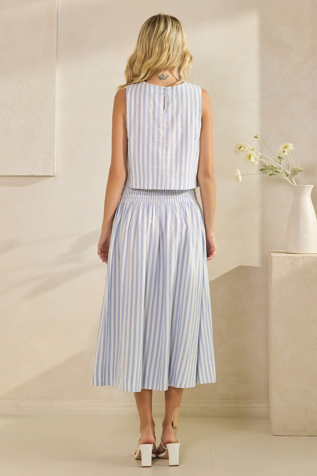Tres Bien Skirt Amari Striped Maxi Skirt