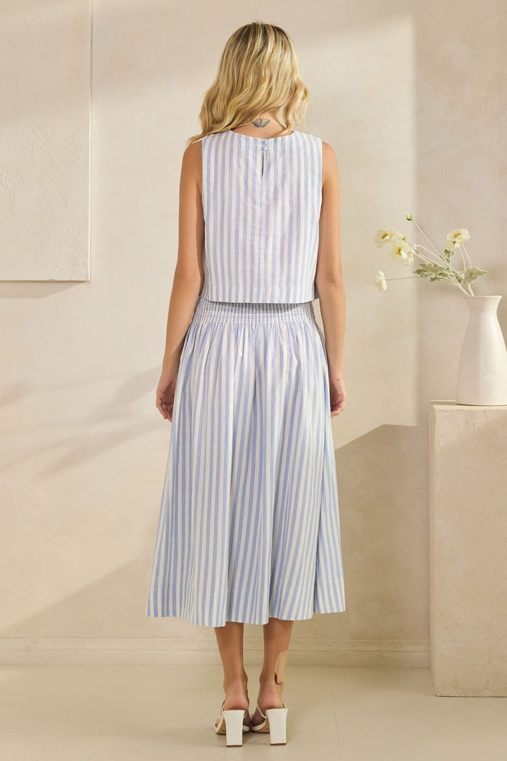 Tres Bien Skirt Amari Striped Maxi Skirt