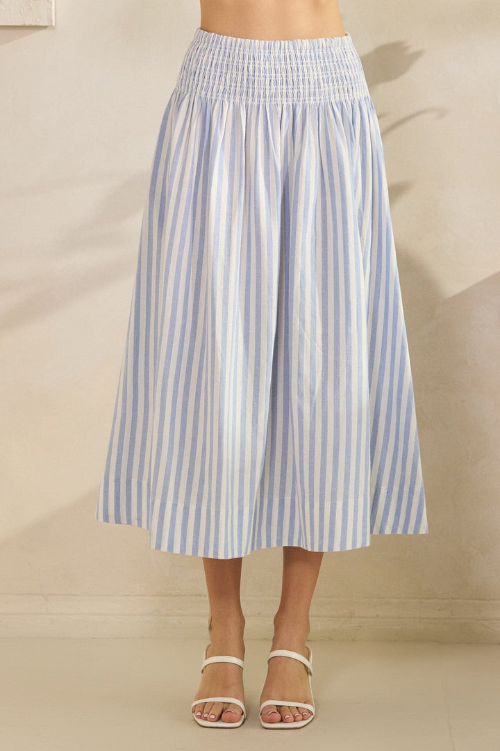 Tres Bien Skirt Blue / S Amari Striped Maxi Skirt
