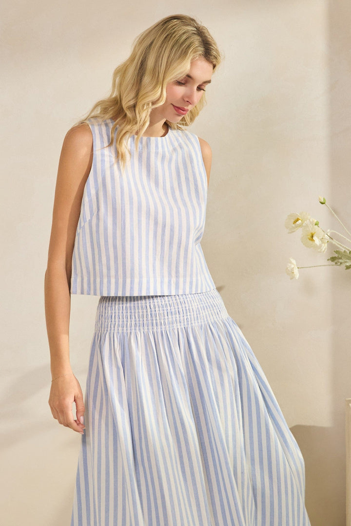 Tres Bien Top Ariel Stripe Crop Top