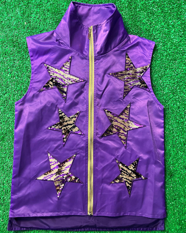 Tru Colors Gameday Vest Purple / S Tiger Stars Sequin Vest