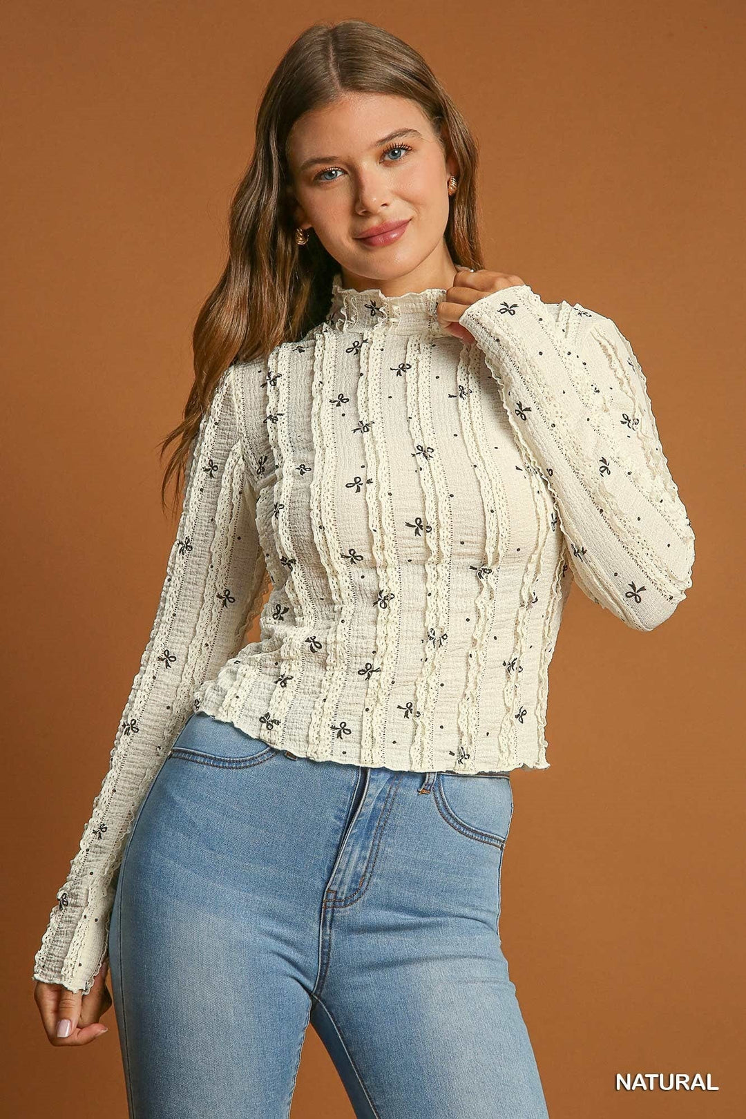 Umgee Top Emely Bow Print Top