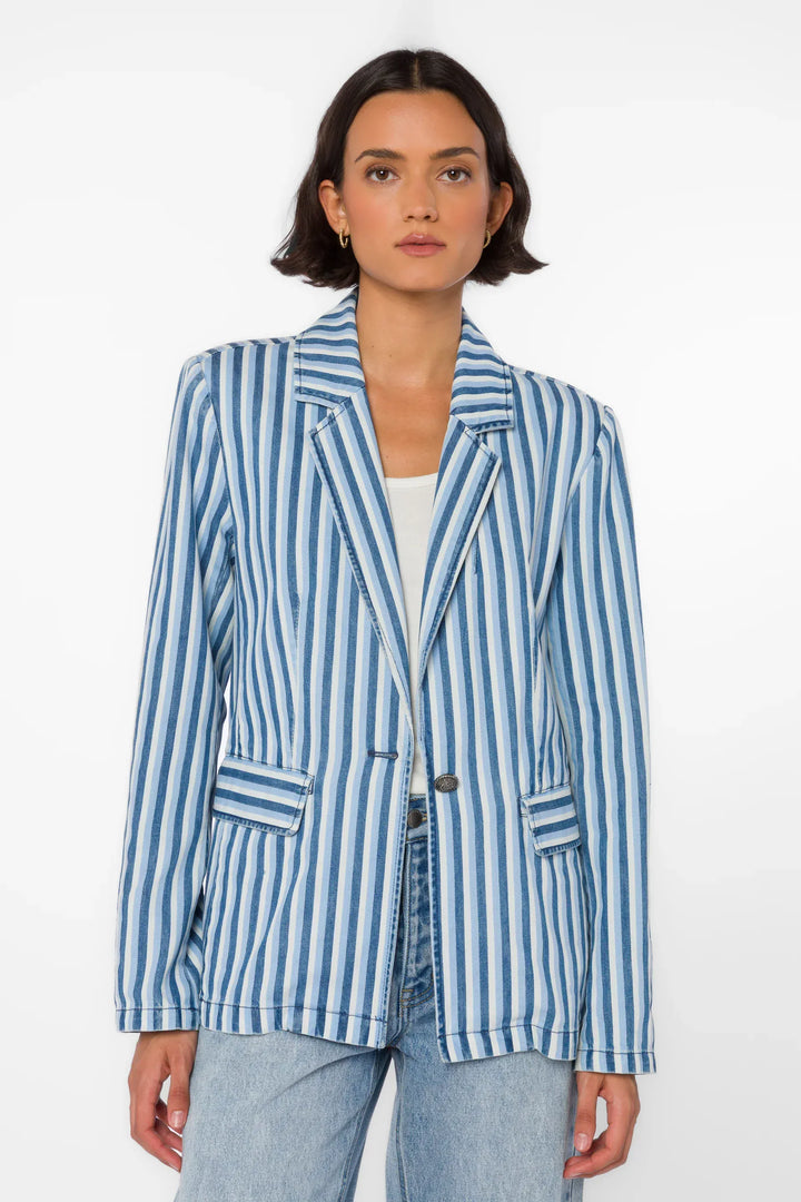 Velvet Heart Blazer Beni Blue Stripe Blazer