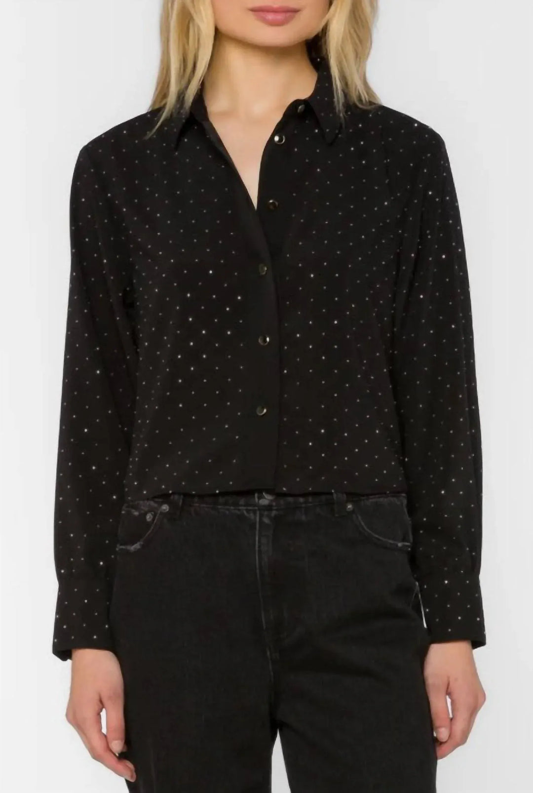 Velvet Heart Top Black / XS Lilith Rhinestone Top
