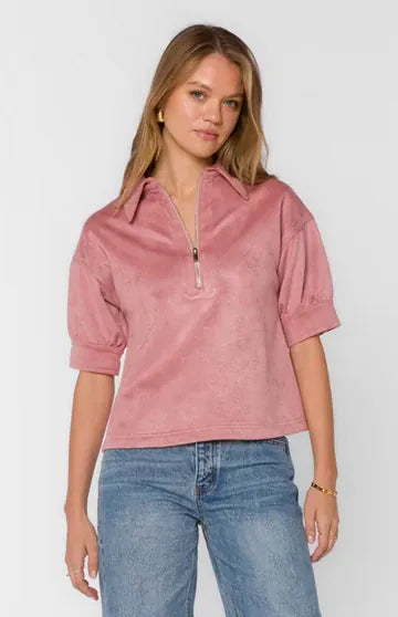 Velvet Heart Top Mauve / XS Adelina Suede Top