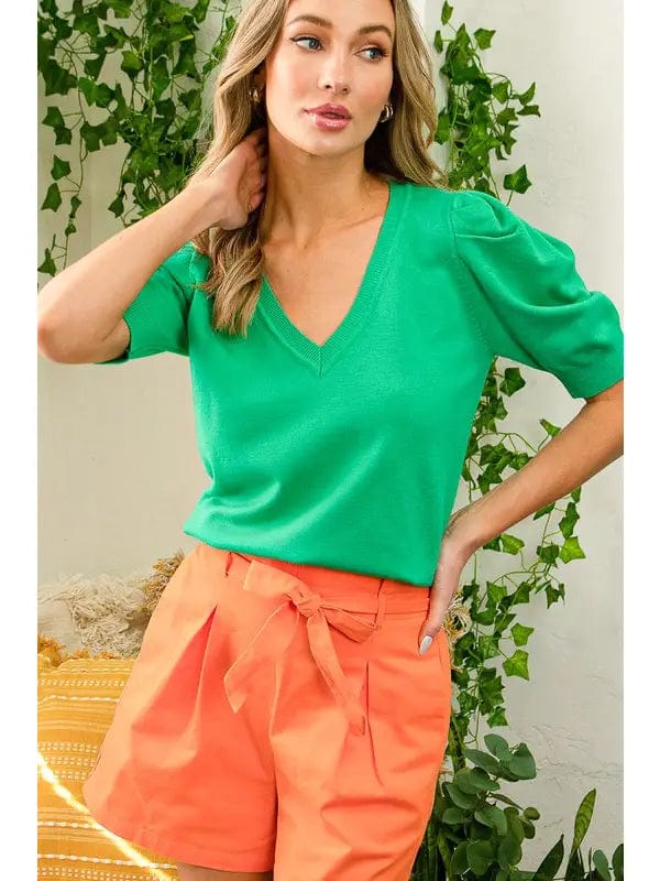 Vine & Love Top Green / S Jordyn Sweater Top