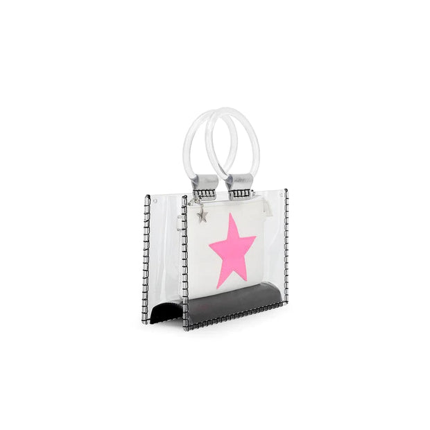 Vintage Havana Purse White w/ Pink Star Mini Molly Handbag