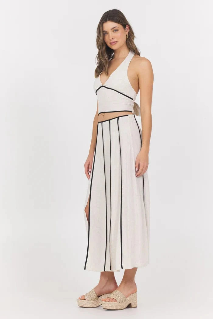 Vintage Havana Skirt Linen Blend Maxi Skirt
