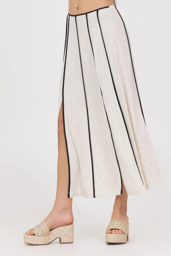 Vintage Havana Skirt Linen Blend Maxi Skirt