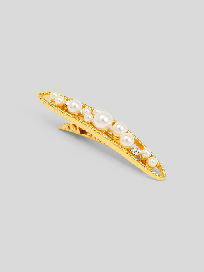 Vioroo Hair Clips Pearl Cluster Crystal Hair Clip
