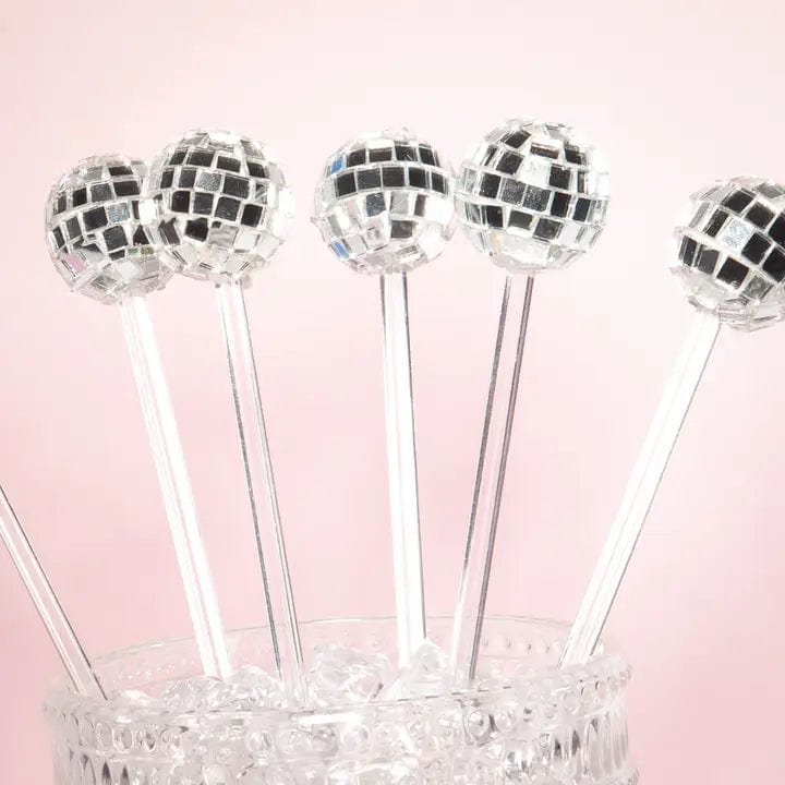 ViVi Vitello Drinkware 6 Pieces Disco Ball Stirrers