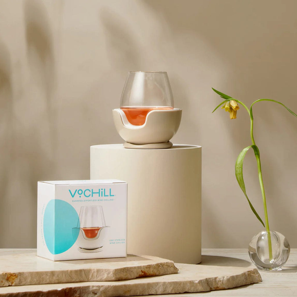 VoChill | Stemmed Wine Chiller, Cyan