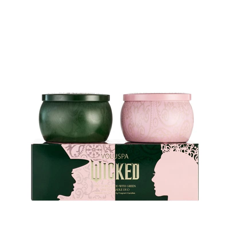 Voluspa Candles Pink Goes Good With Green Gift Set