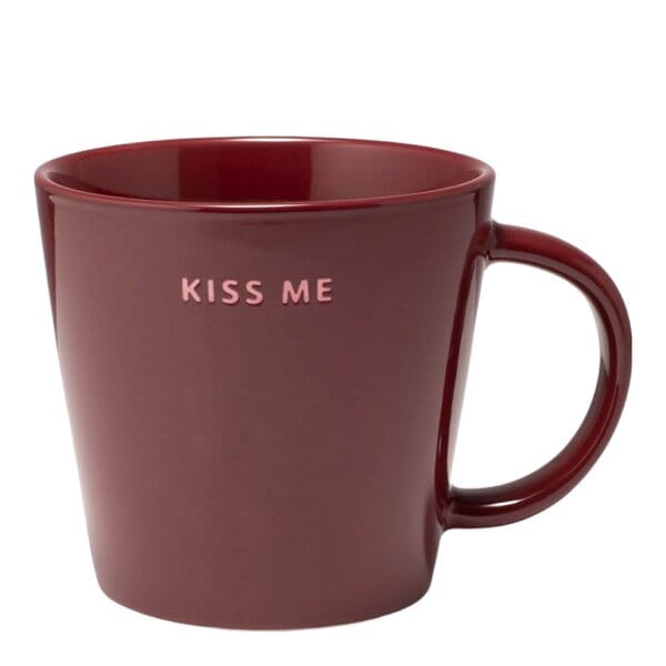 Vondels XL ceramic mug in burgundy, 500ml capacity, stylish drinkware perfect for hot beverages.