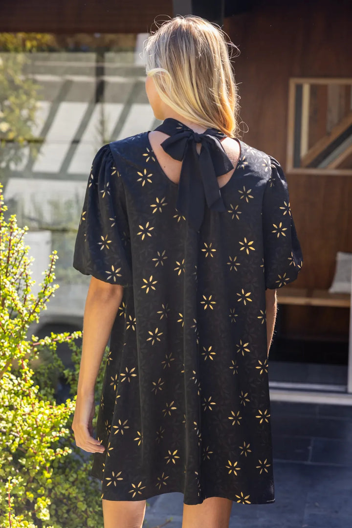 Voy Mini Dress Alina Metaliic Floral Dress