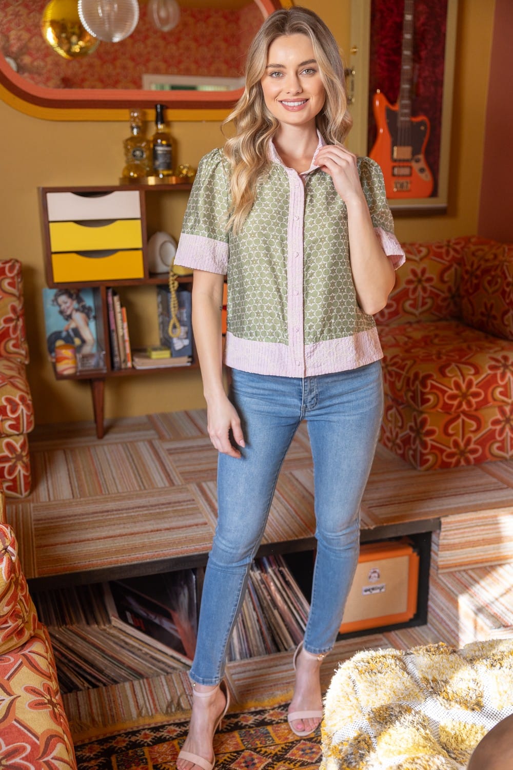 Voy Top Melody Floral Embroidered Top
