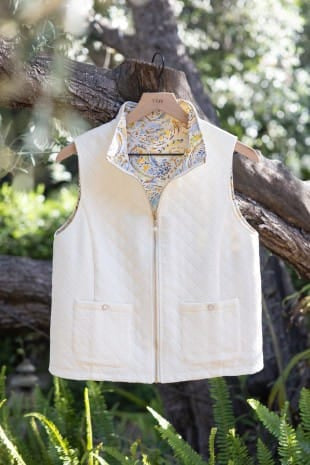 Voy Vest Ivory / S Ariana Reversible Vest