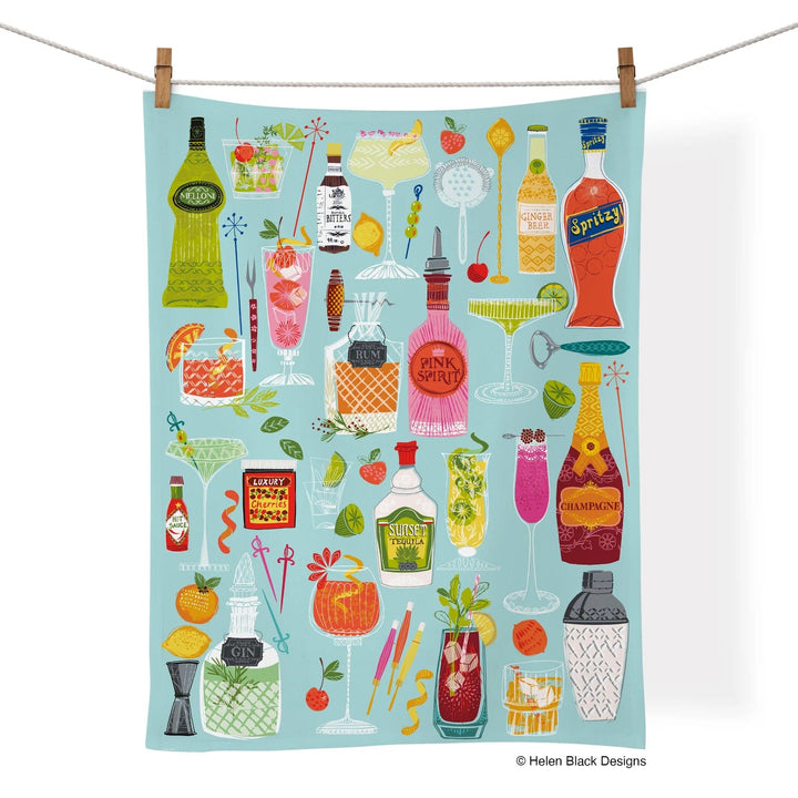 WerkShoppe Tea Towel 5 O'Clock Somewhere Art Tea Towel