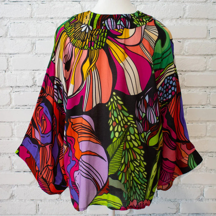 Winton and Waits Kimono Gothic Floral / One size Gothic Floral Short Kimono