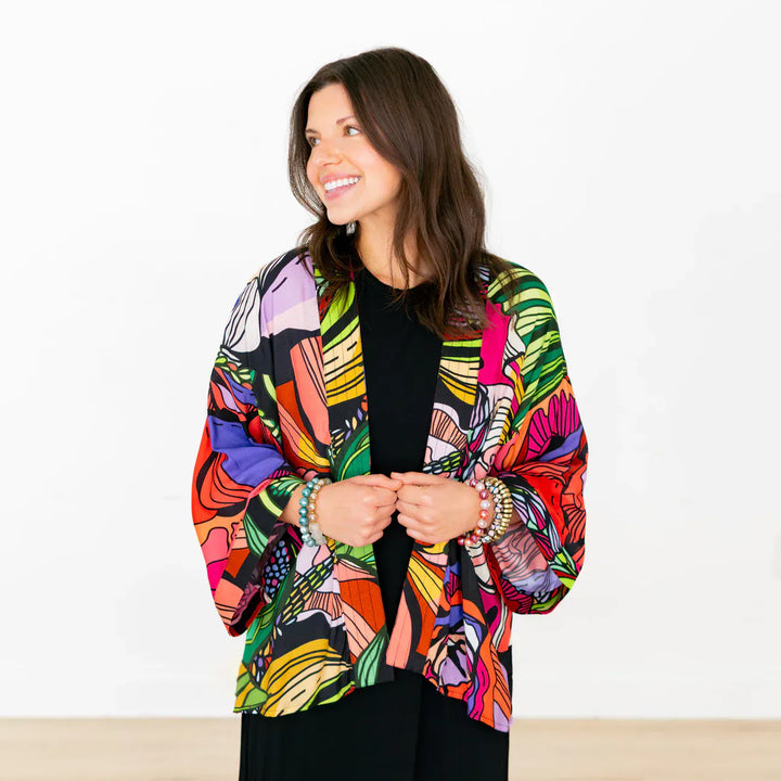 Winton and Waits Kimono Gothic Floral / One size Gothic Floral Short Kimono