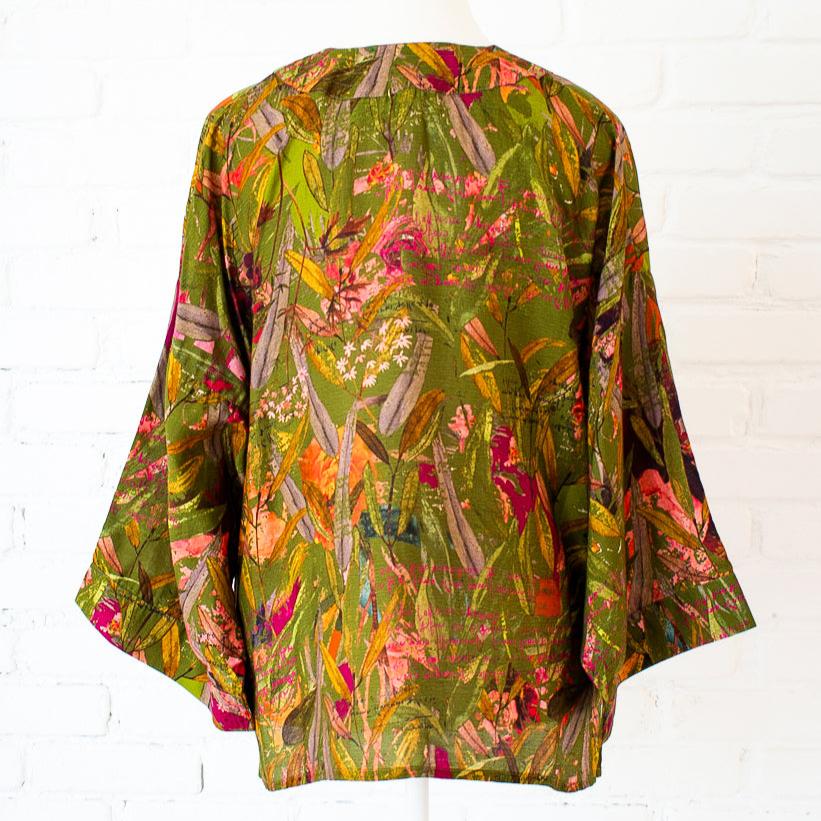 Winton and Waits Kimono Green / One size Featherington Short Kimono