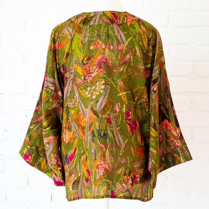 Winton and Waits Kimono Green / One size Featherington Short Kimono