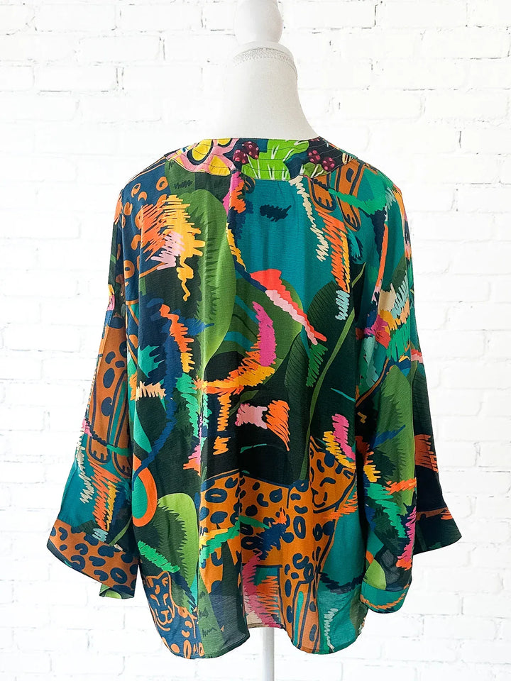 Winton and Waits Kimono Jungle Party / One size Jungle Party Short Kimono