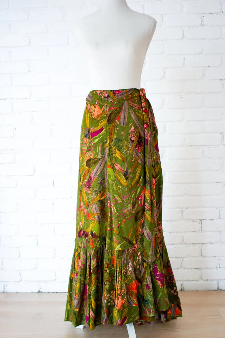 Winton and Waits Skirt Green / One size Featherington 3-Way Wrap Skirt