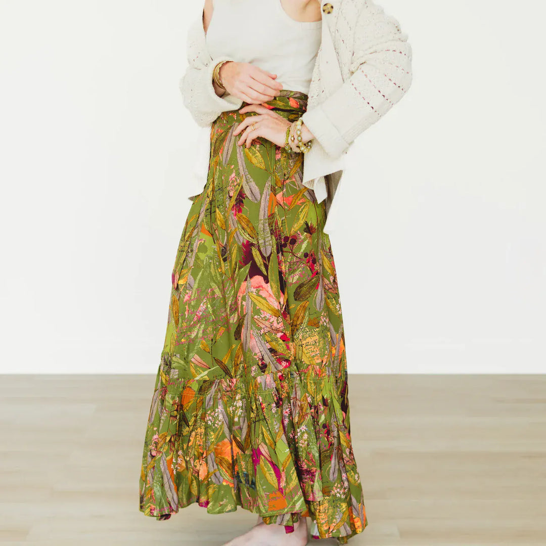 Winton and Waits Skirt Green / One size Featherington 3-Way Wrap Skirt