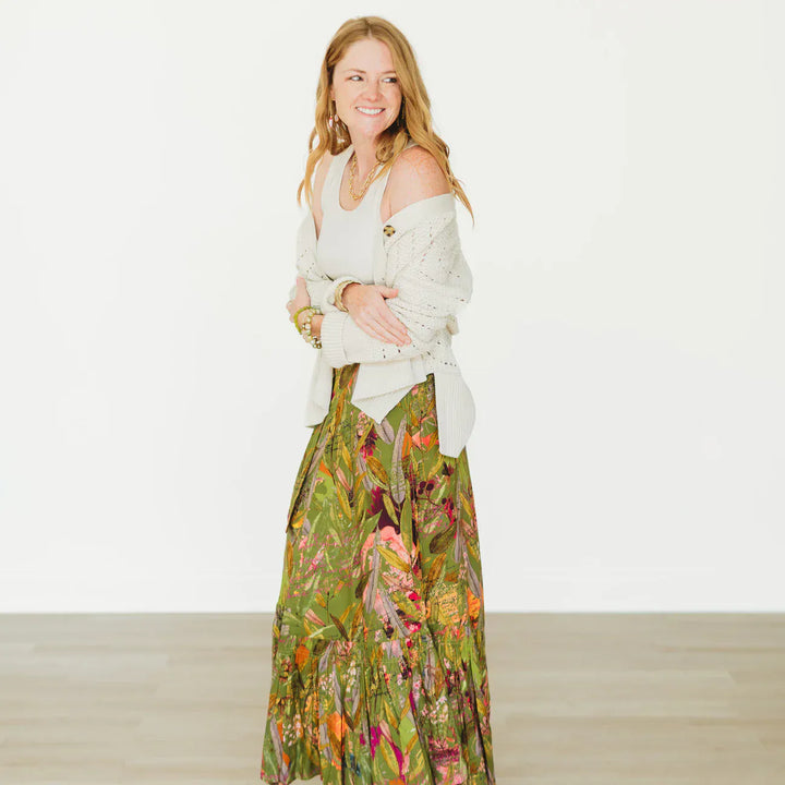 Winton and Waits Skirt Green / One size Featherington 3-Way Wrap Skirt
