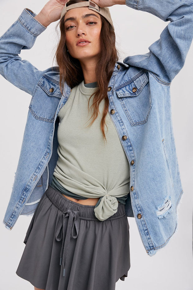 Wishlist Apparel Jacket Denim / S Mara Shacket