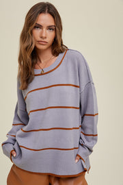 Wishlist Apparel Sweater Blue/Gucci / S Haylee Striped Sweater
