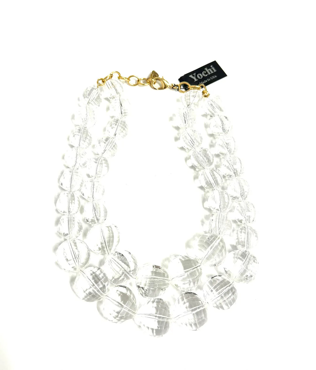 Yochi Necklace Yochi Clear Double Strand Necklace