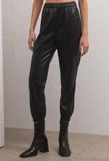 Z Supply Black / XS Lenora Faux Leather Jogger