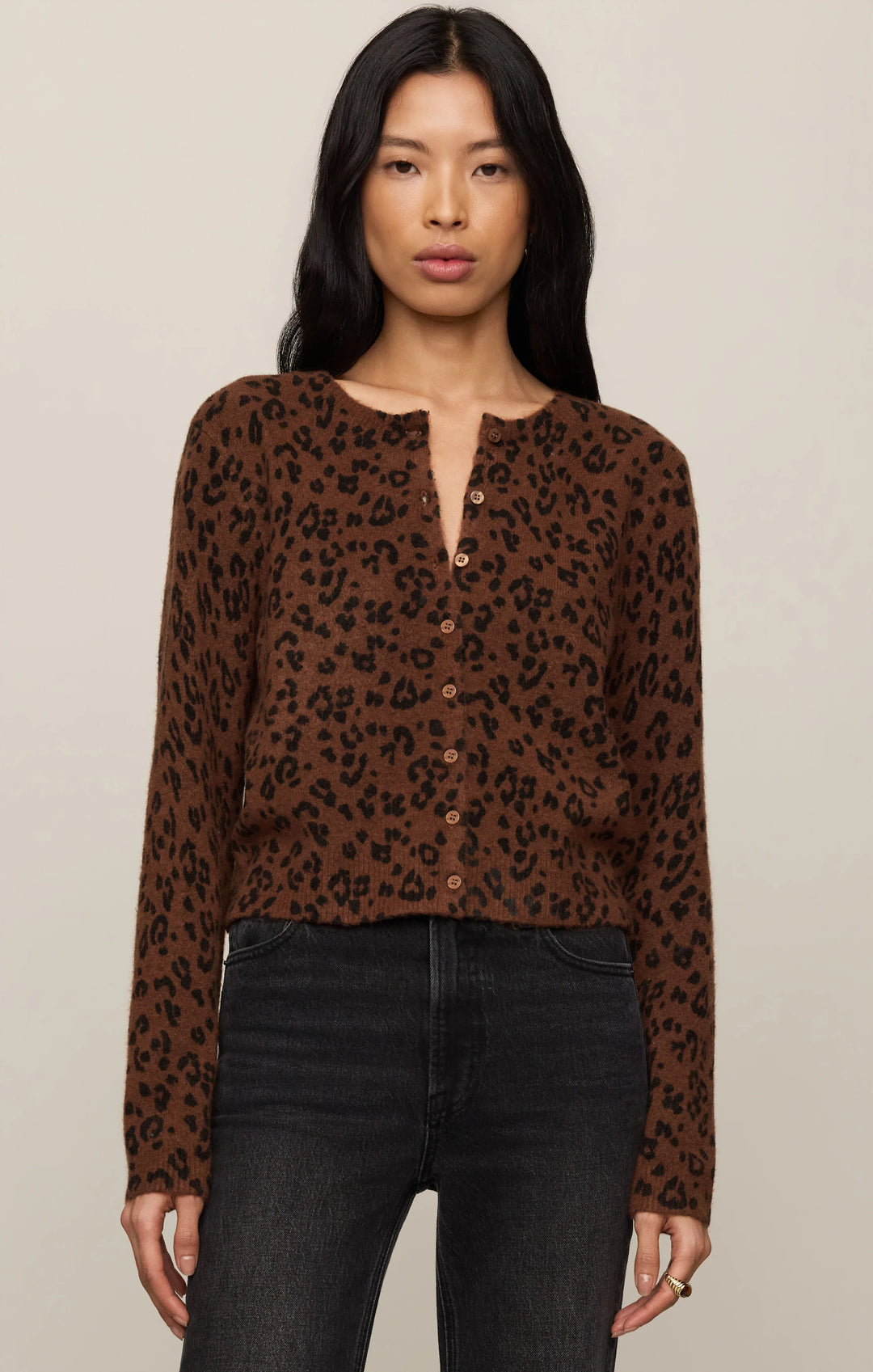 Z Supply Cardigan Burnt Umber / XS Medina Leopard Cardigan