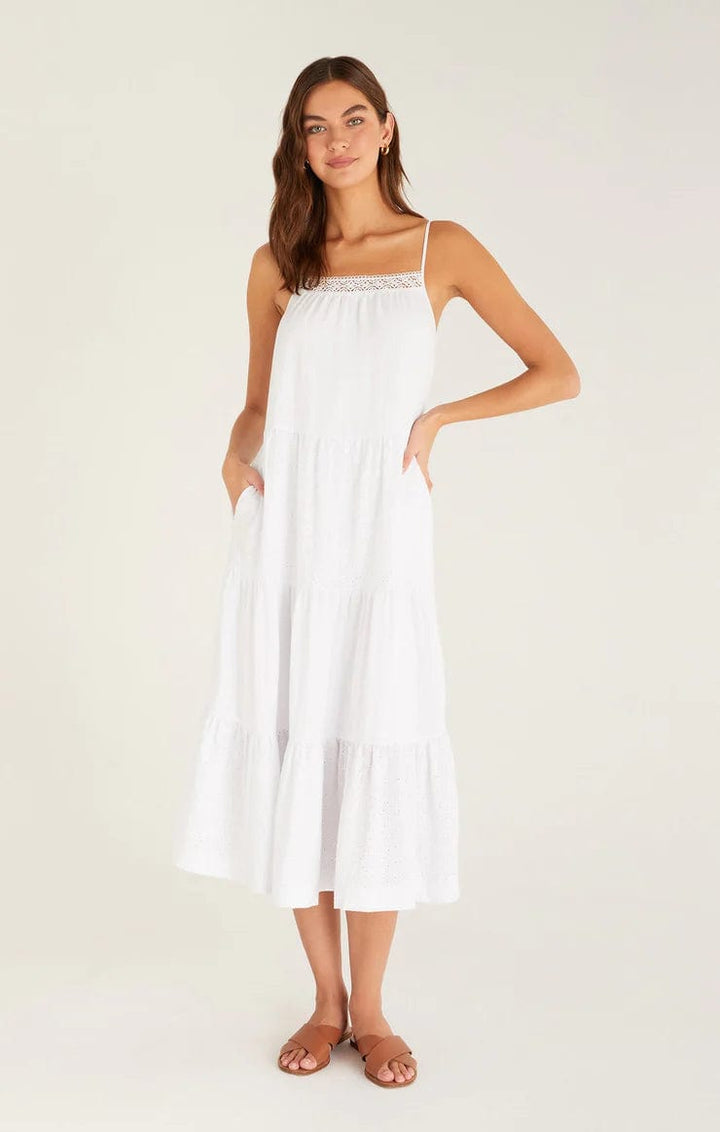 Z Supply Dress Dalilah Eyelet Midi Dress