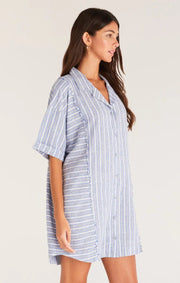 Z Supply Dress Jayden Striped Linen Mini Dress