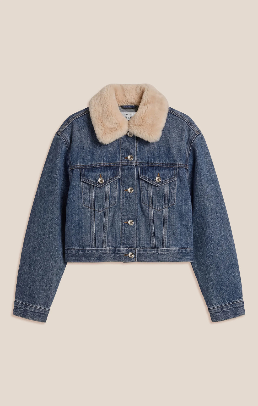 Z Supply Jacket Daily Sherpa Denim Jacket