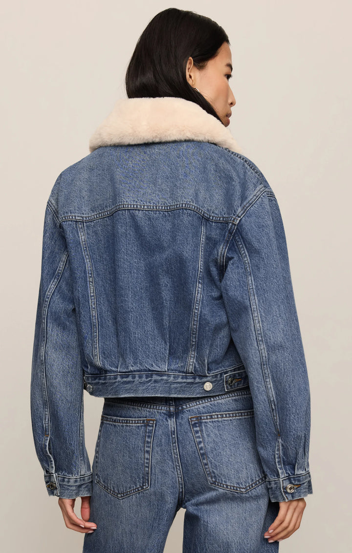 Z Supply Jacket Daily Sherpa Denim Jacket