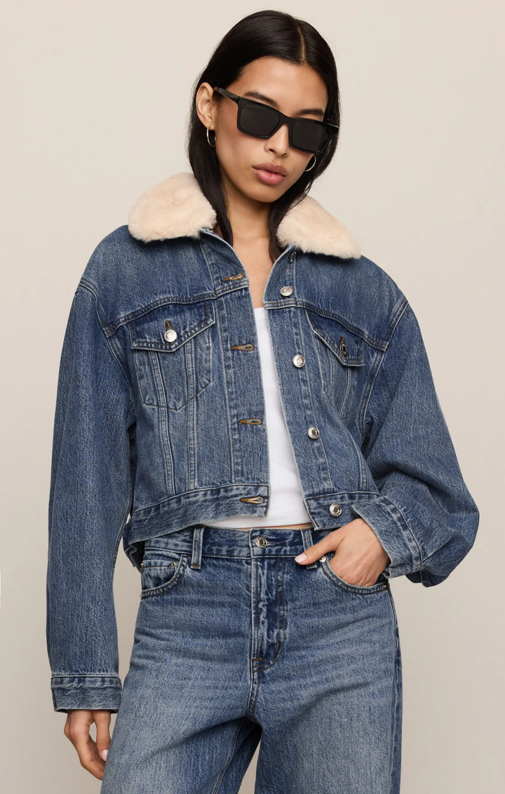 Z Supply Jacket Daily Sherpa Denim Jacket