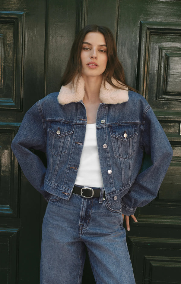 Z Supply Jacket Hush / S Daily Sherpa Denim Jacket