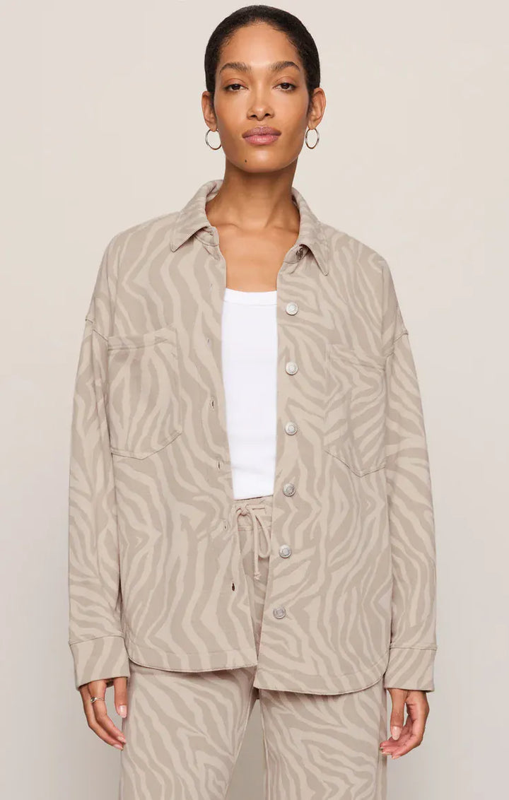 Z Supply Jacket Zebra Soapstone / S All Day Knit Zebra Jacket