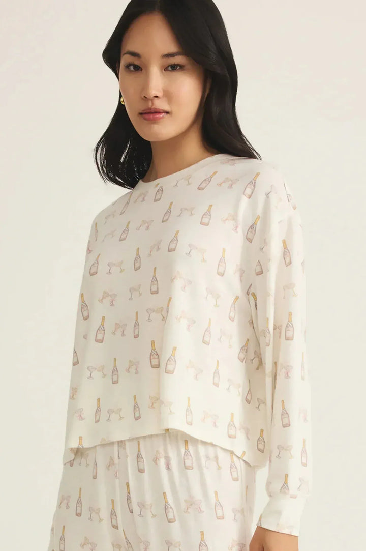 Z Supply Loungewear Champs Long Sleeve Top