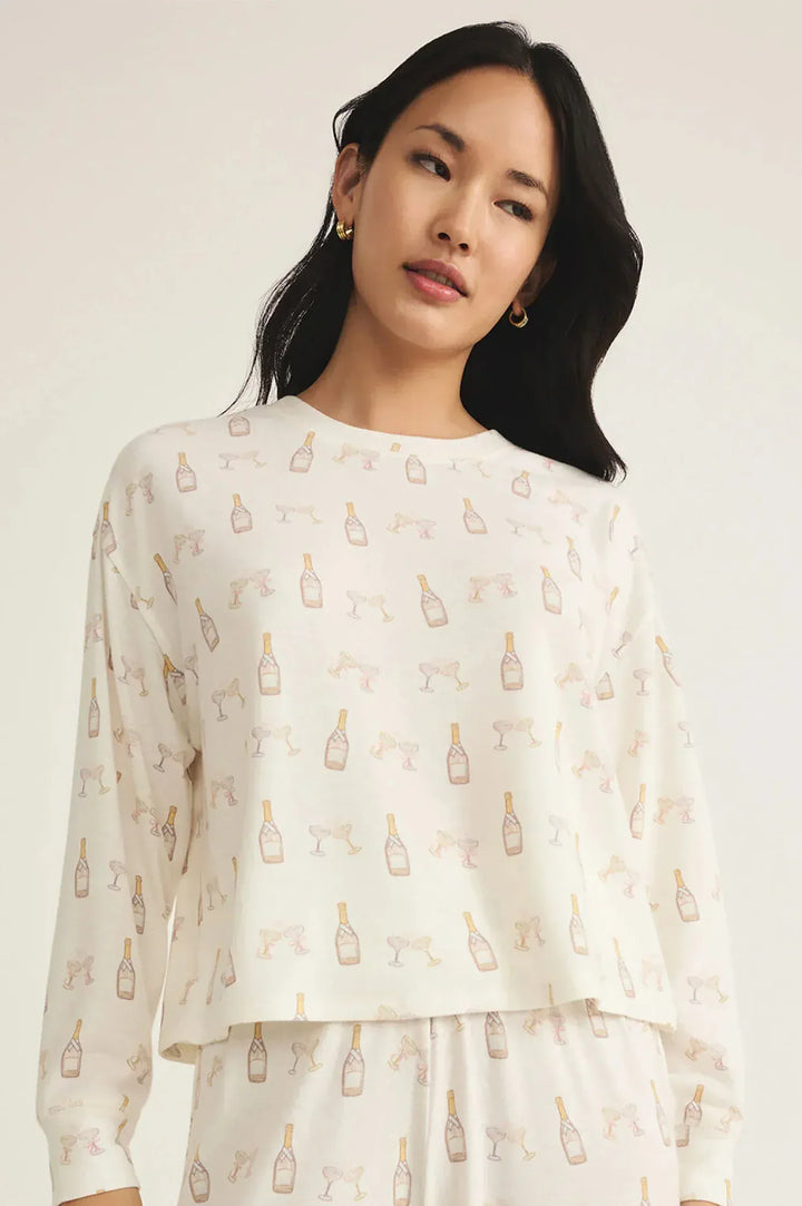 Z Supply Loungewear Champs Long Sleeve Top