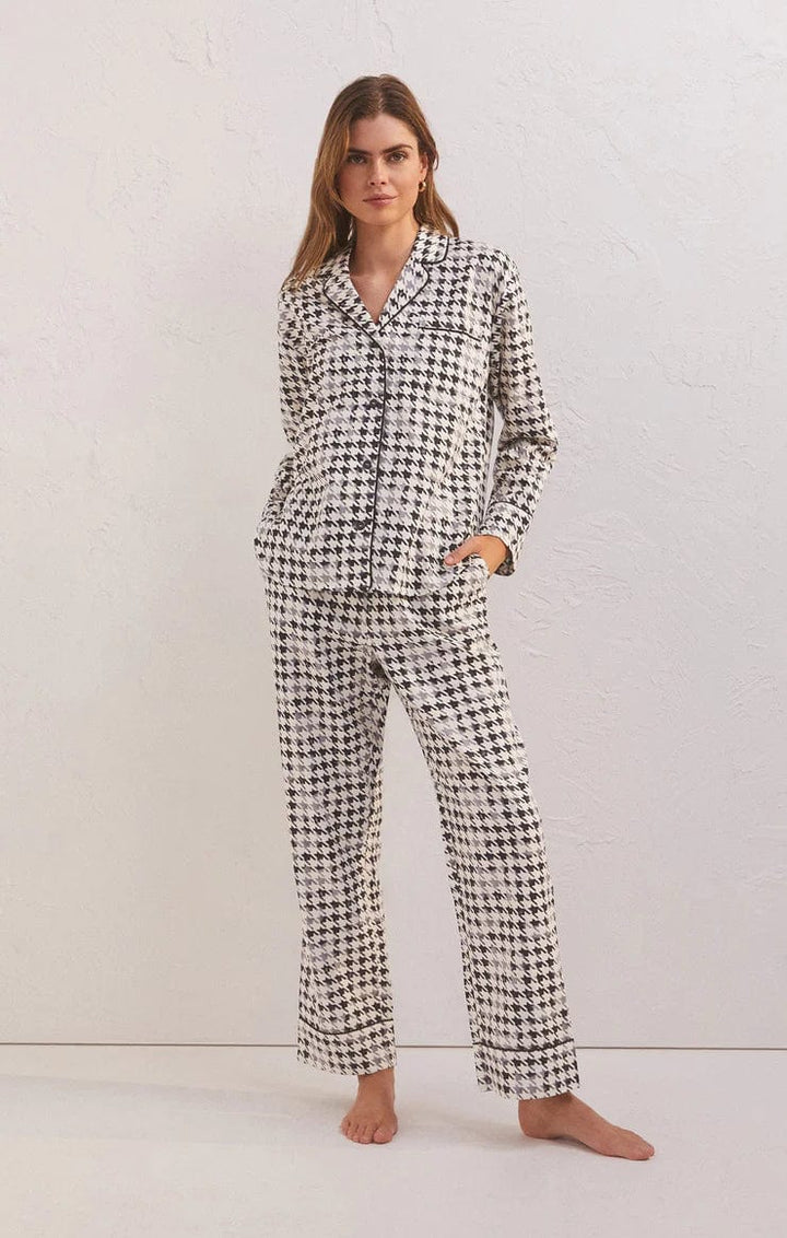 Z Supply Loungewear Dreamer Houndstooth PJ Set