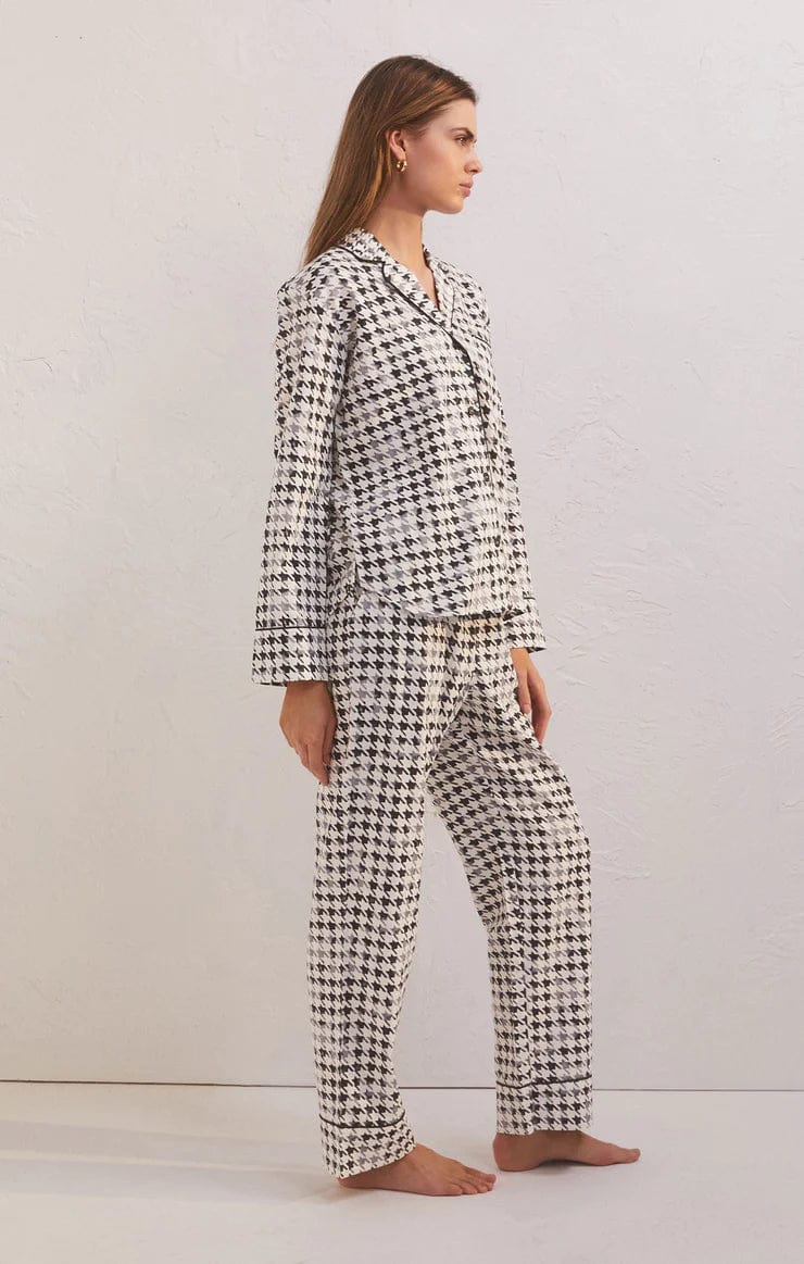 Z Supply Loungewear Dreamer Houndstooth PJ Set