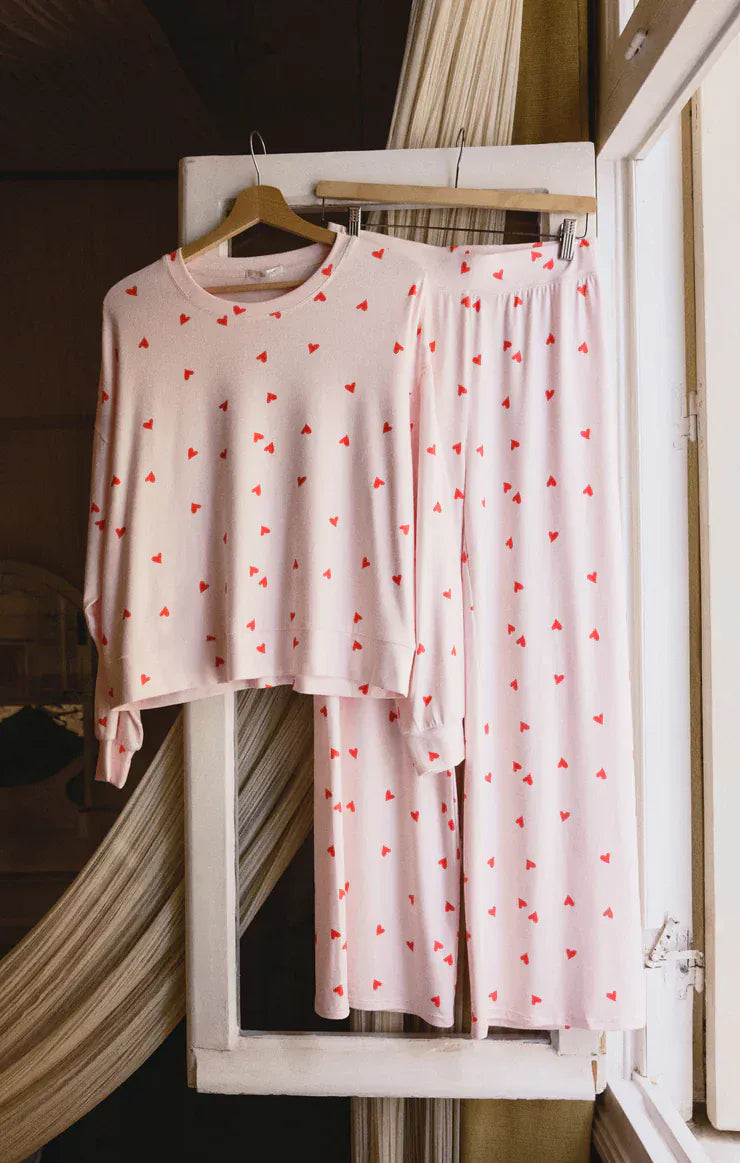 Z Supply Loungewear Luxe Heart Pant