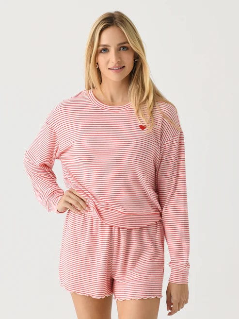 Z Supply Loungewear Rendezvous / XS Bisous Stripe LS Top