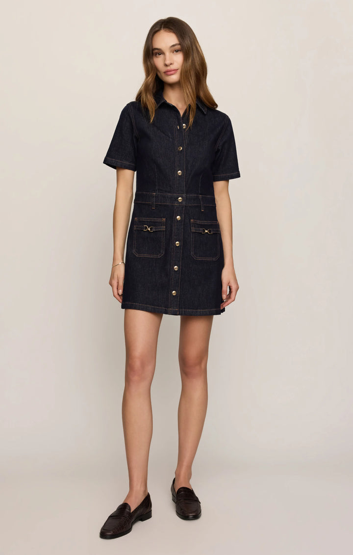Z Supply Mini Dress Crush Denim Mini Dress