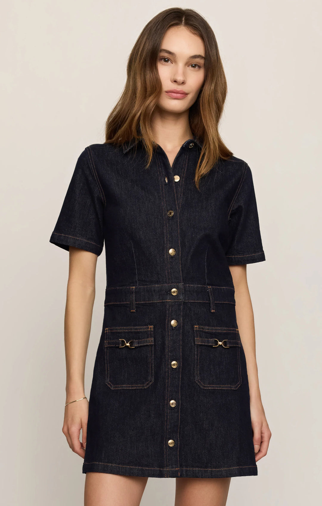 Z Supply Mini Dress Crush Denim Mini Dress